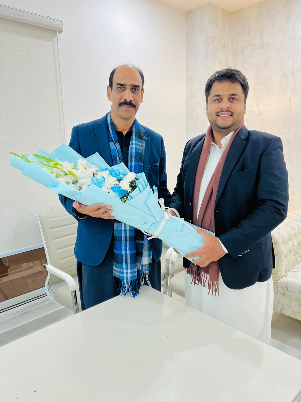 Receiving flowers and warm wishes from colleagues